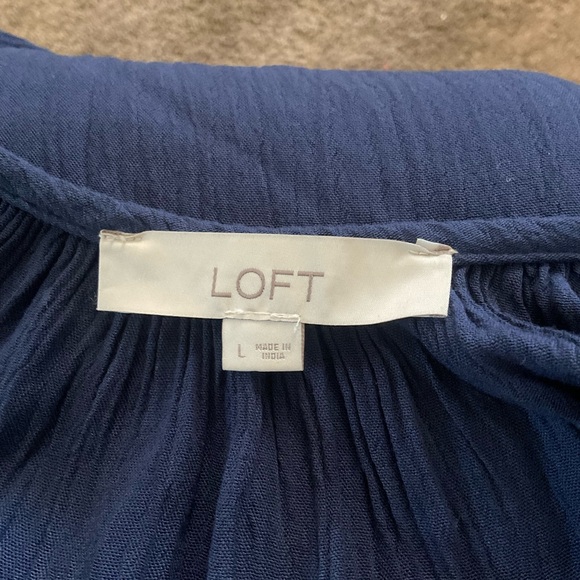 Ann Taylor Loft Navy Maxi Dress L - Picture 4 of 5